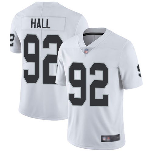 Men Oakland Raiders Limited White P J Hall Road Jersey NFL Football 92 Vapor Untouchable Jersey
